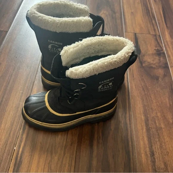 Sorel Waterproof Winter Boots Women’s 6.5 / EU 37.5 Black Snow Boots - Picture 3 of 7